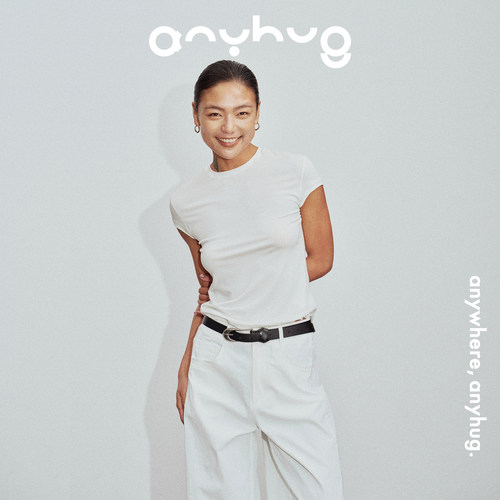 AnyHug 莱赛尔白色正肩短袖T恤女夏装修身显瘦圆领内搭tshirt上衣
