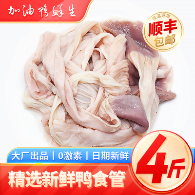 新鲜鸭货冷冻批发鸭板肠食管