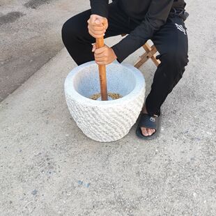 石雕石臼老式农村石头石窝家用大号打糯米年糕辣椒红糖糍粑对窝子