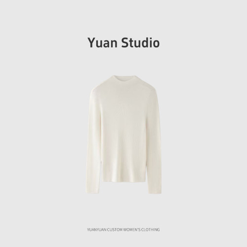 【YUAN】桑蚕丝无缝半高领长袖打底暖衣WFJS303348