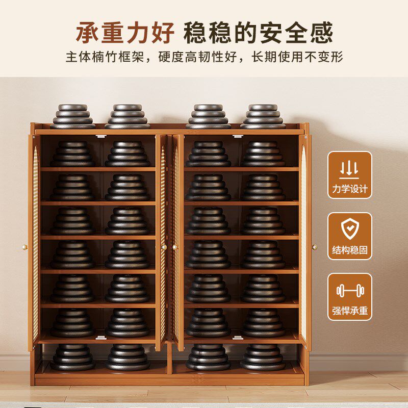 鞋架子家用门口多层2025新款简易鞋柜结实耐用大容量室内高颜值竹