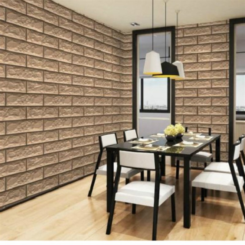 加厚自贴PVC自粘墙纸欧式仿古红砖卧室客厅阳台走廊墙壁纸 翻新贴