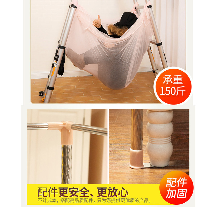 伸缩床上加密蚊帐子1.5m1.8m床双人家用围帐免安装夏季落地方形