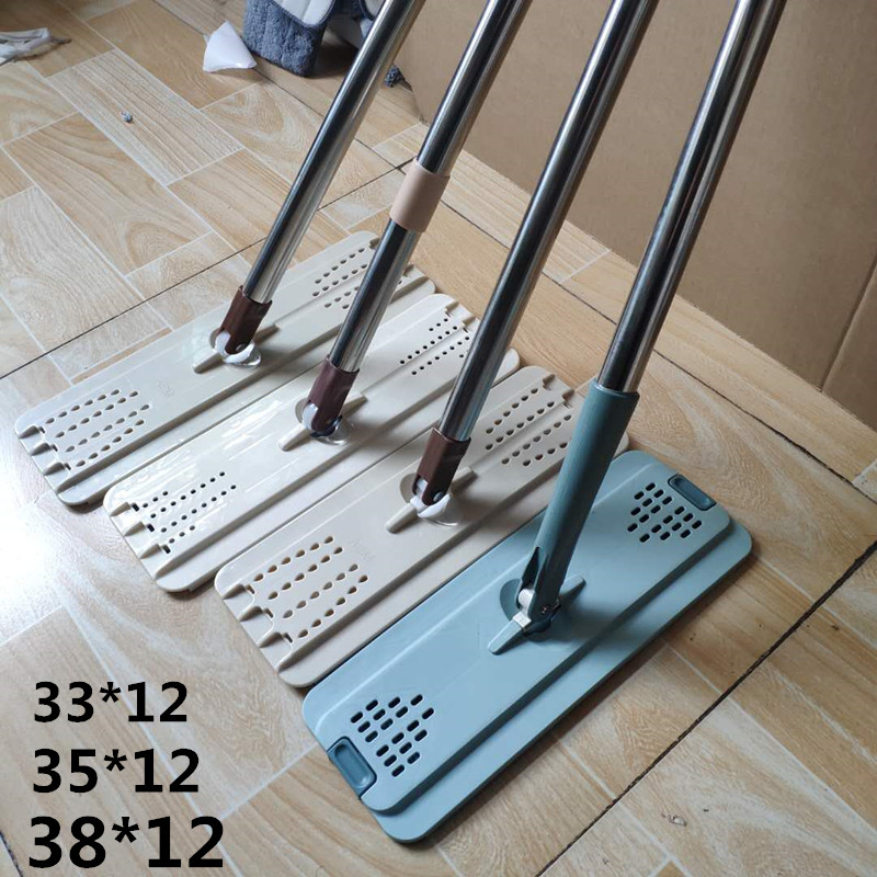 刮刮乐懒人拖把替换加粗杆子通用配件38cm33 35厘米布头大号无桶