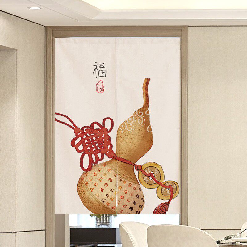 福瑞系列门帘隔断帘家用卧室厨房遮挡布帘子卫生间厕所半帘免打孔