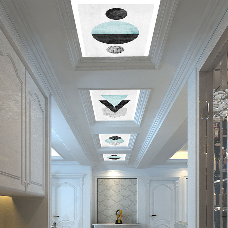 北欧艺术玻璃吊顶走廊过道客厅亚克力天花造型透光板灯板装饰定制,基础建材,艺术玻璃,淘宝优惠券,粉丝福利购,淘宝优惠卷