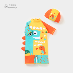 宝宝泳衣男宝可爱泳装女童2022新款女宝宝三岁防晒男童连体泳衣夏