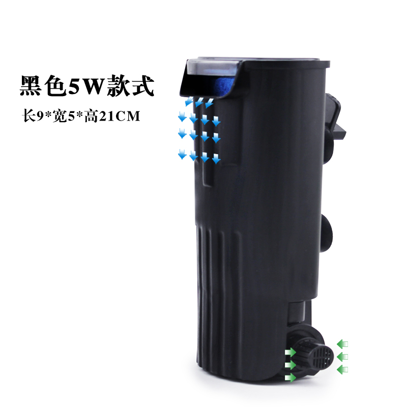 乌龟缸低水位过滤器鱼缸水族内置瀑布式静音迷你潜水泵活性炭滤材