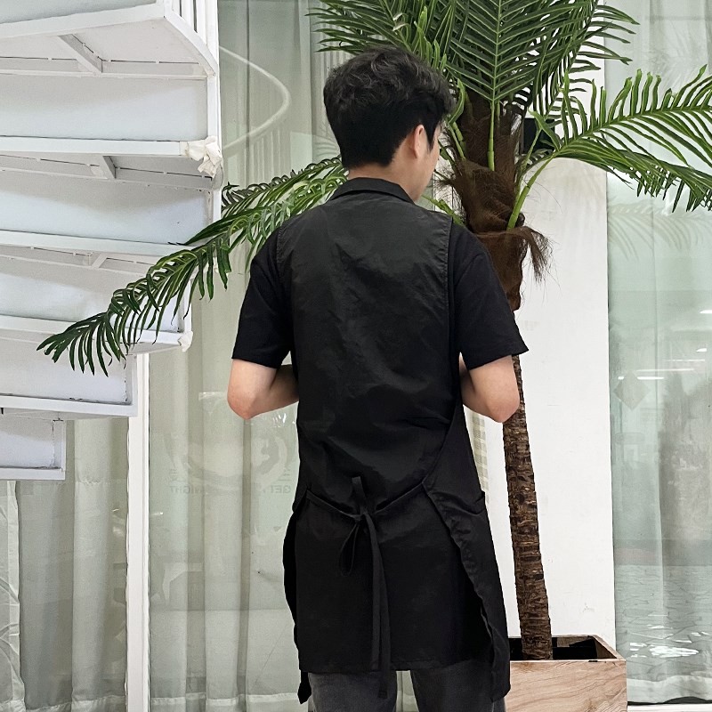 宠物美容师工作服防毛防水不沾毛立领围裙美发店烫染焗油小工服潮