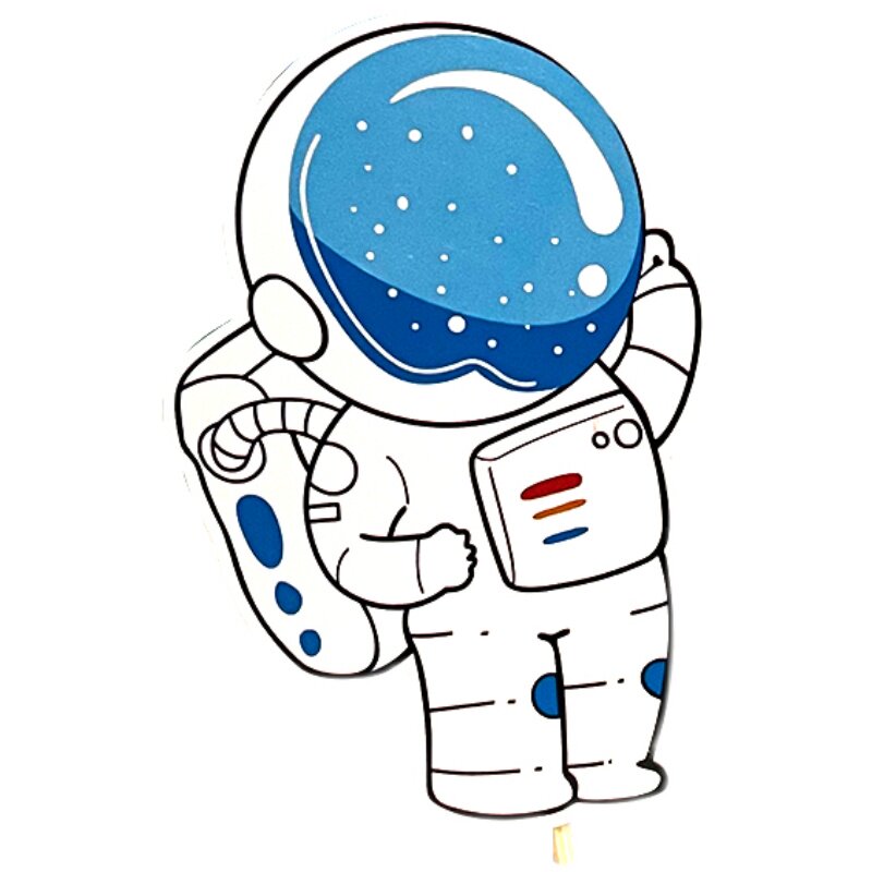 太空宇航员蛋糕插件儿童银河系宇宙飞碟装饰黑白星球飞船周岁插件