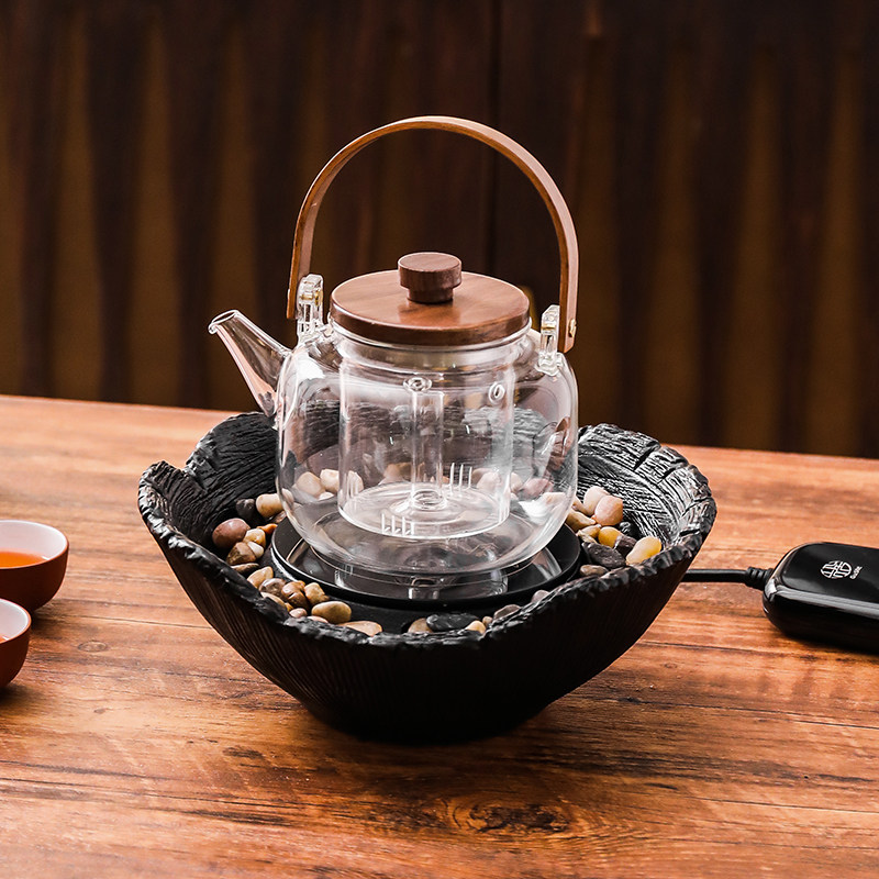 轻奢古舍电陶炉小型家用煮茶器静音茶炉煮茶炉玻璃壶泡茶专用套装