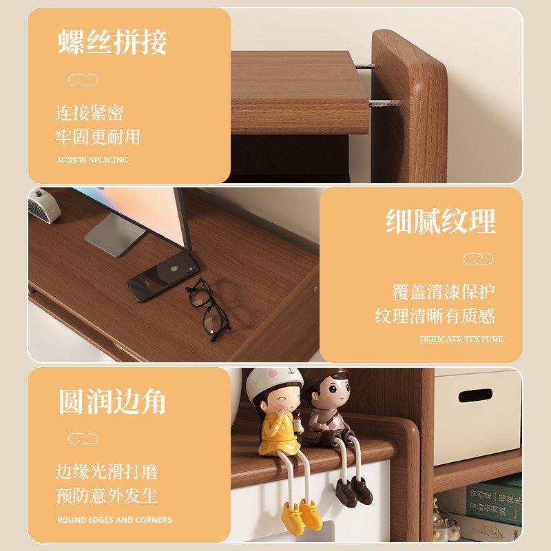 台式电脑增高架桌面置物架办公室工位带抽屉收纳架显示器垫高托架