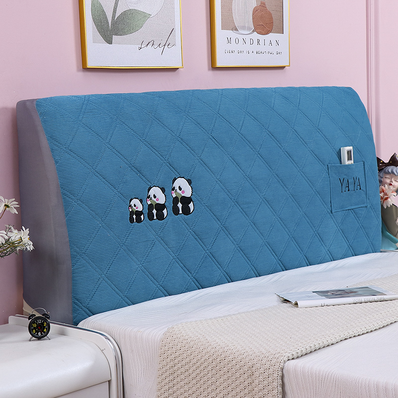 牀头套罩2023新款软包盖布高档全包高级感可拆洗木皮牀头靠背罩套