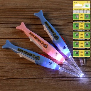 10个装发光耳勺手电挖耳发亮带灯可视掏耳勺 成人儿童夜光掏耳器