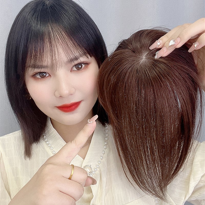 假发女片头顶补发遮白发真发全真人发增发量蓬松自然隐形刘海发片