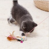 钢丝羽毛逗猫棒替换头猫咪用品猫玩具耐咬逗猫器猫用品 仙女棒