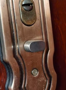 反锁钮防盗门锁内反锁旋钮不锈钢入户门把手保险通用大门配件大全