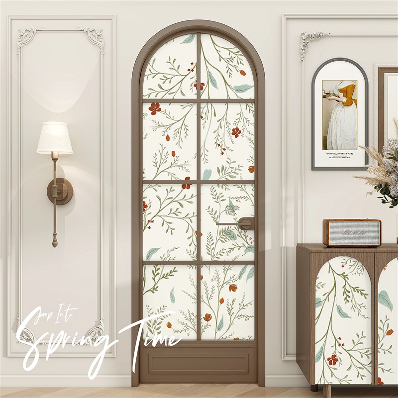 门贴纸高级感遮丑改造翻新家具旧木门主卧门补洞加厚复古法式门贴