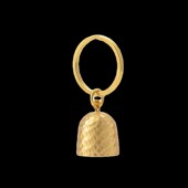 户外露营庭院风铃铛徒步黄铜手工锤纹复古汽车钥匙扣小挂件店门铃