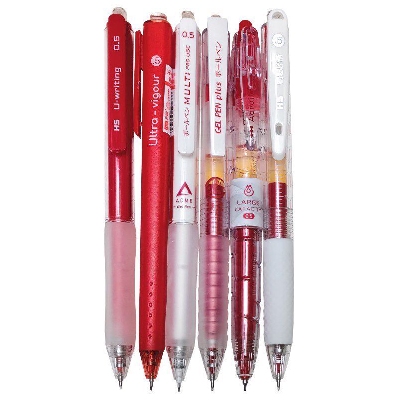 禾硕按动中性笔套装宝特瓶久握不累巨能写CS红蓝笔ST大容量刷题笔