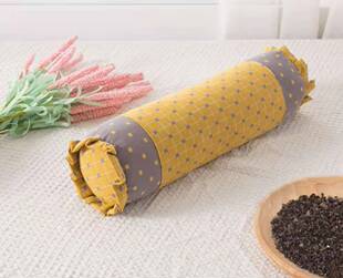 纯棉圆柱形荞麦皮颈椎枕头糖果硬枕芯内胆外套皮自己填充空布口袋