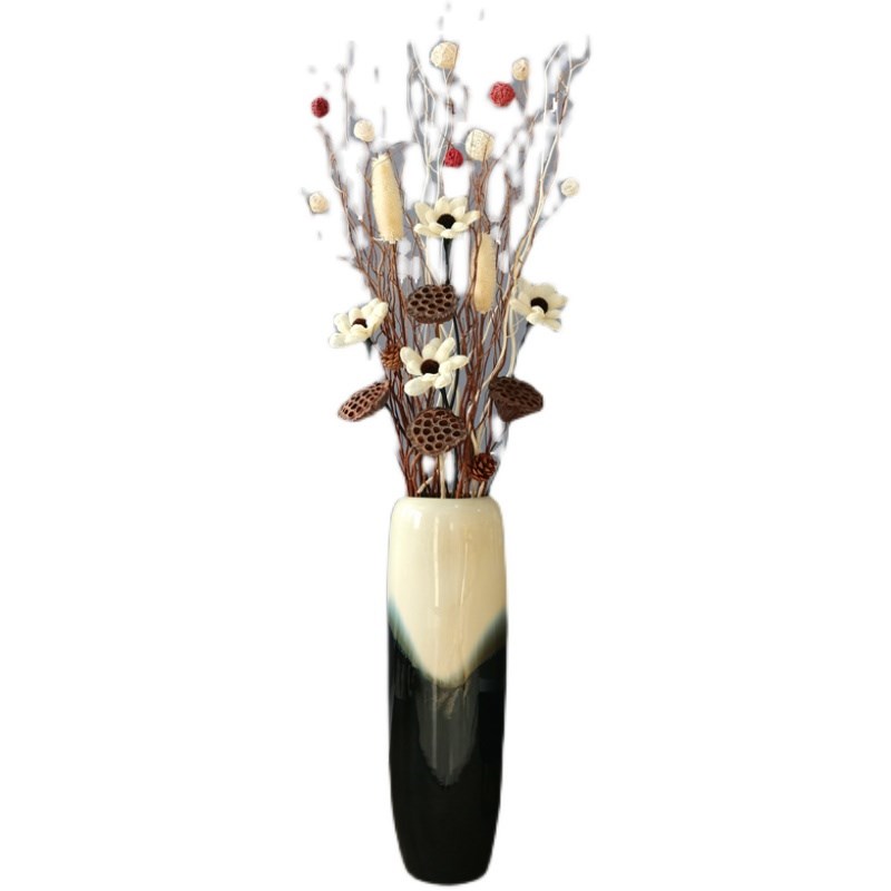 禅意干花枝创意客厅摆件橱窗隔断插花天然树枝装饰花落地假花包邮