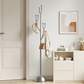 速立普衣帽架家用立式 奶油风衣服收纳架子卧室落地客厅简易挂衣架