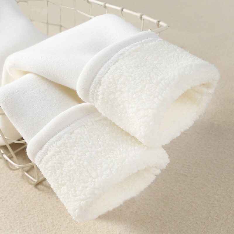 女童加厚加绒内搭裤冬季儿童保暖白色一体绒长裤高腰保暖外穿裤子