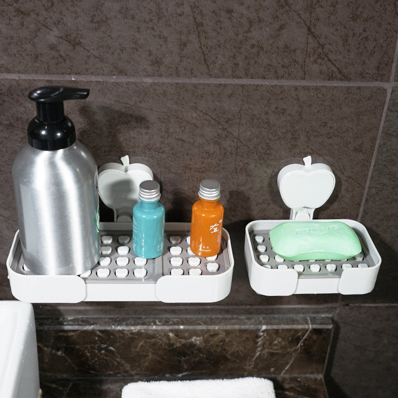 肥皂盒置物架免打孔家用创意时尚便携大号沥水浴室香皂盒子壁挂式