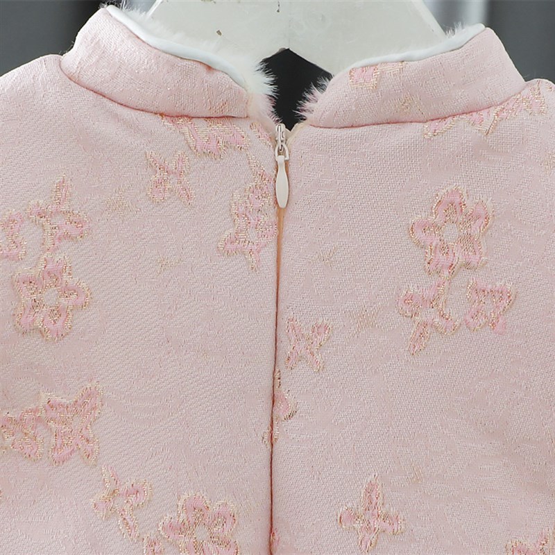 女童旗袍秋冬季加绒加厚款冬装连衣裙中国风汉服儿童唐装拜年裙子