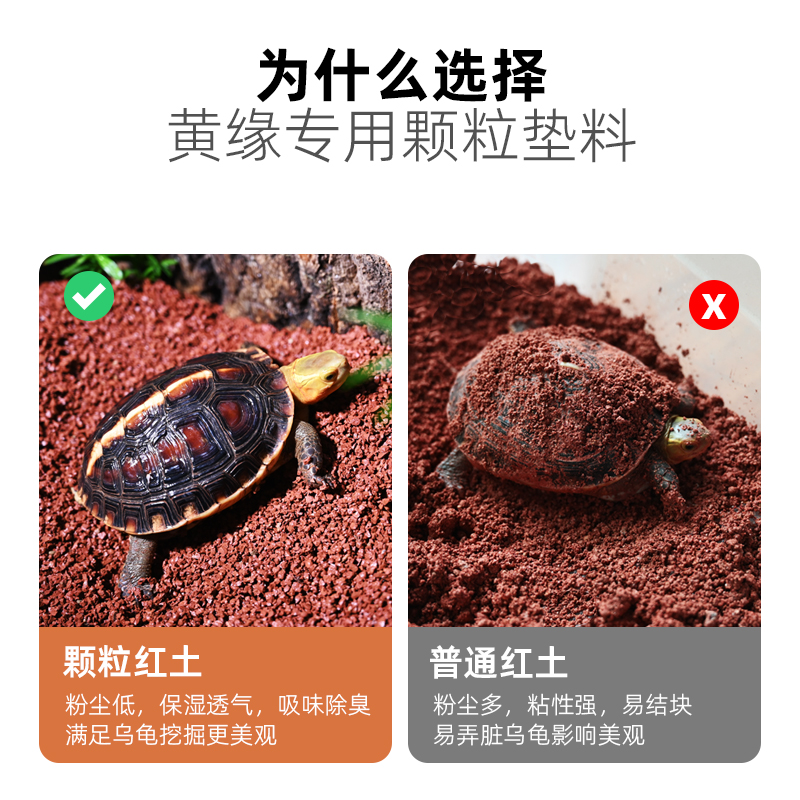 乌龟黄缘安缘专用红土腐殖土爬宠陆龟蜥蜴守宫饲养箱造景装饰垫材