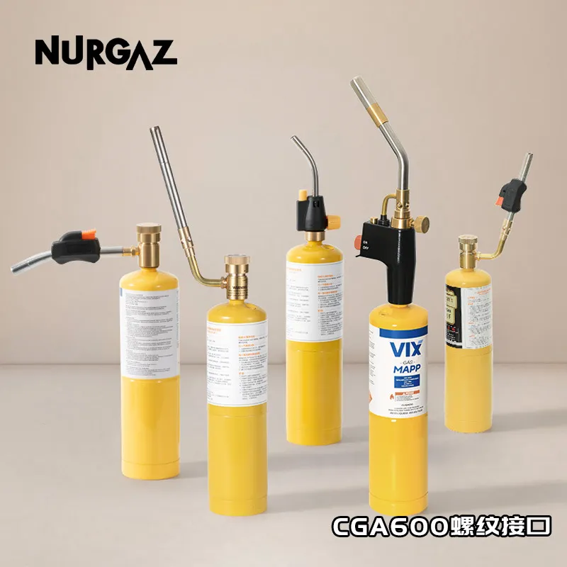 炉客NURGAZ无氧焊枪mapp枪丙烷喷枪头制冷维修喷火枪跨境热卖mapp