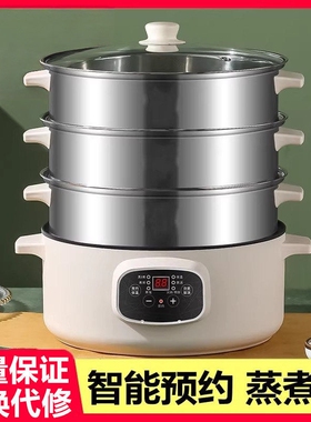 电蒸锅双层三层蒸菜馒头家用自动