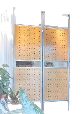 铝断型材餐厅打隔挡板免孔顶天立地公洞洞板屏风办室装饰品展示架