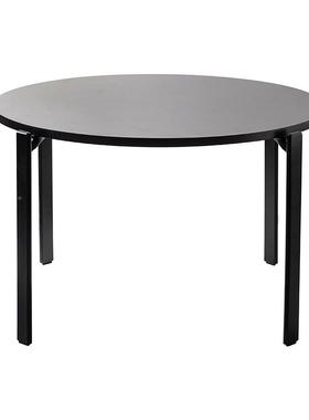 北式欧圆桌议ABTL无品牌/E中古侘寂复刻餐桌会桌木质桌子日创意简