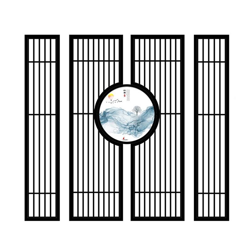 厅新式木屏风酒中店木制隔断/实日式简约客屏风花格玄关格栅花格