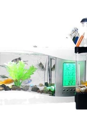 母迷小你鱼缸创意桌面u2008sb水水族鱼缸水族箱LGO礼O品