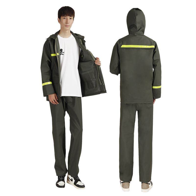 45针织布雨衣雨裤套分装女成人男款户丝外反光加大加厚版体式,居家日用,雨披/雨衣,淘宝优惠券,粉丝福利购,淘宝优惠卷