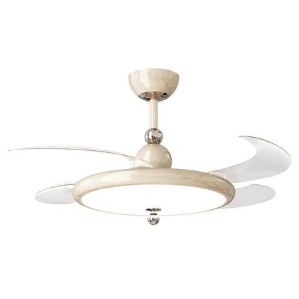 奶油中扇古形风灯意式餐吸厅顶灯隐卧室高级时尚全光谱led护眼灯