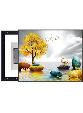 电表箱饰画现代奢遮挡配电箱弱电闸盒电al202304轻源开关盒创意客