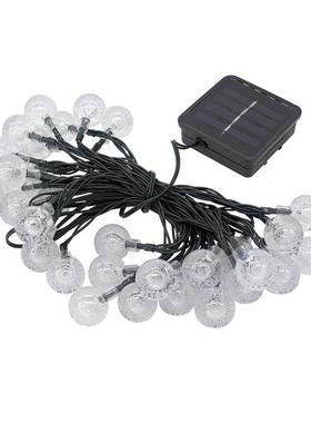 50LD太阳能圆气泡球灯E串户球外防水诞暖白DIH庭院装饰圣节万圣彩