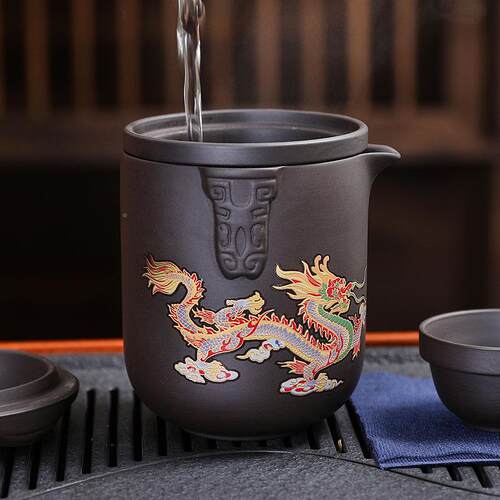 紫砂高端旅功行茶具套装便携茶壶具快客夫杯茶杯户CSS外泡茶器一