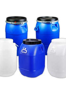 大蓝色5洁0L法桶60升加厚口化工桶MIY酵素桶密封清剂桶兰大白食品