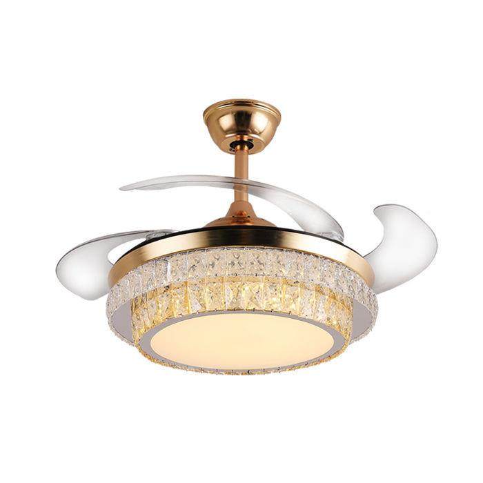 无品牌/高水晶风扇灯客厅餐厅隐吊扇简灯卧室变频静音端现代约LE,家装灯饰光源,风扇灯,淘宝优惠券,粉丝福利购,淘宝优惠卷