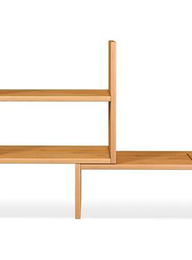 竹制公书架桌面储物调节桌厨面展示可架杂志架多功能书架办房