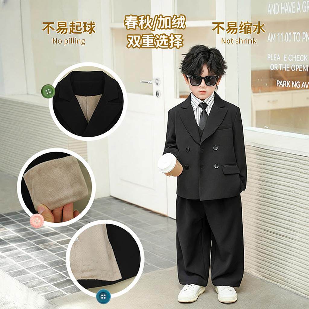 儿童西装礼服套装｜痞帅花童周岁