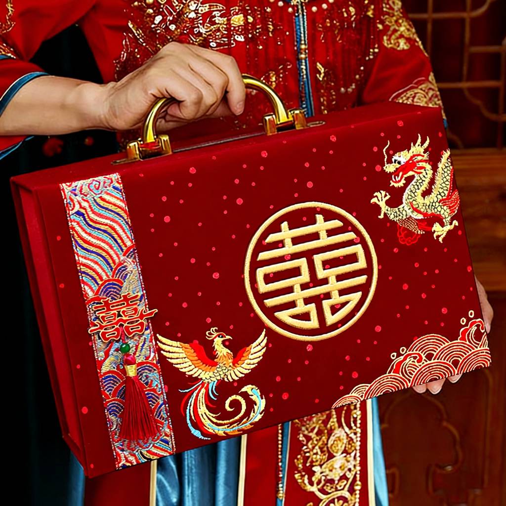 彩礼现金礼盒订婚专用聘金箱|