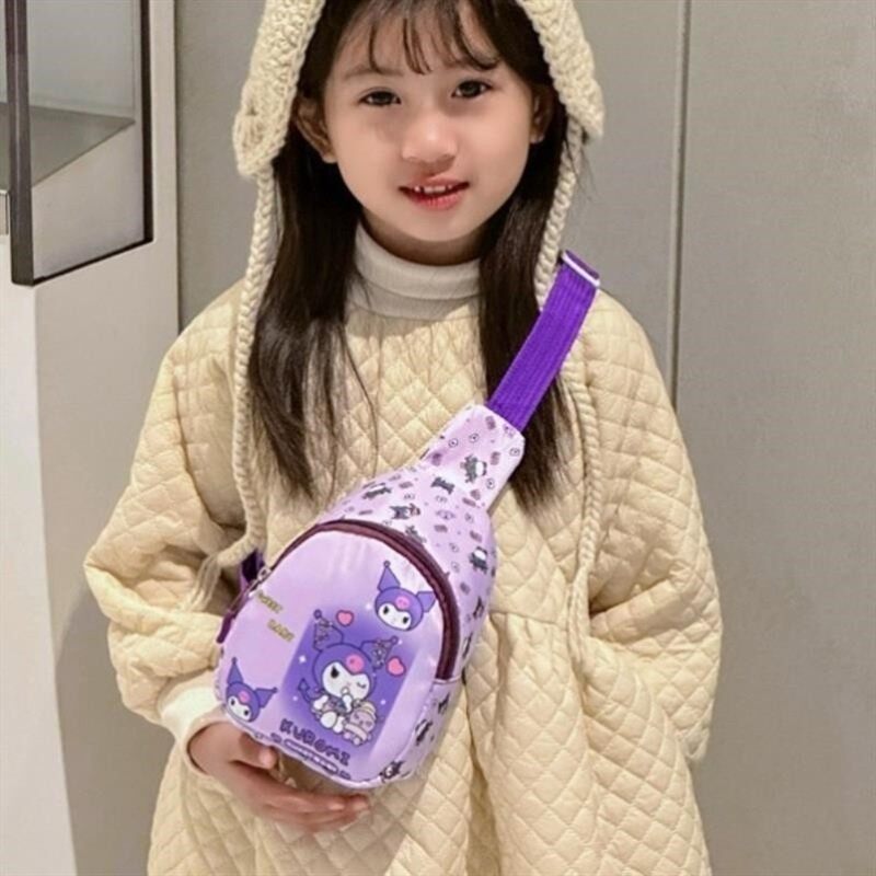女童斜挎小包包库洛米迷你卡通儿童胸包可爱幼儿园小背包零食玩具