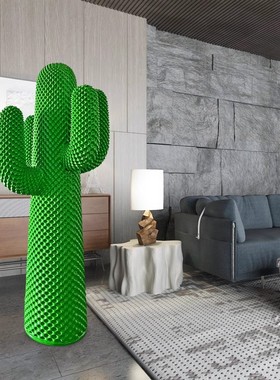 仙人掌衣架雕塑大摆件样板房家居客厅美陈玻璃钢网红轻奢落地装饰