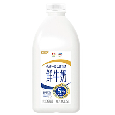 大桶装鲜奶1.5L鲜牛奶伊利